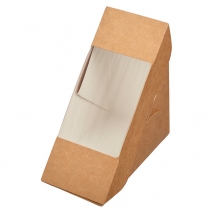 Контейнер для сэндвичей (для 4-х шт.), картон, 130 х 130 х 60 мм, НЕПЛАСТИК