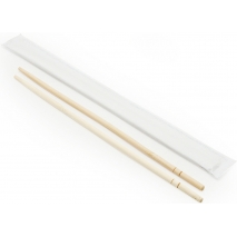 Палочки для суши, 23 см, пара в бумажной индивидуальной упаковке, круглые, бамбуковые, 100 пар/уп
