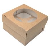 Короб для маффинов (для 4-х шт.), картон, 160 х 160 х 100 мм, НЕПЛАСТИК
