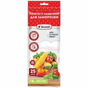 Пакет для заморозки Komfi 18*25см 25шт в ПП упаковке