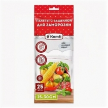 Пакет для заморозки 25*30 см Komfi  25 шт. в ПП упаковке
